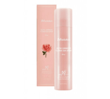 Солнцезащитный спрей JMsolution с экстрактом розы, GLOW LUMINOUS FLOWER SUN SPRAY ROSЕ, 180мл