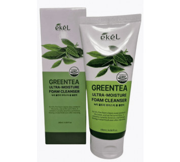 Пенка для умывания EKEL с экстрактом зеленого чая, Green Tea Ultra Moisture Foam 100мл.