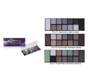 Тени для век Triumph Color Palette 12 цветов 18гр.