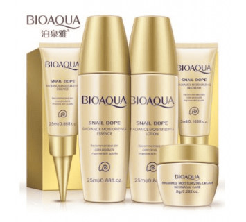 Набор для ухода за лицом Bioaqua с экстрактом улитки мини 12шт
