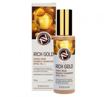 Тональный крем Enough Rich Gold увлажняющая с эффектом сияния, с экстрактом золота SPF50+ 100мл