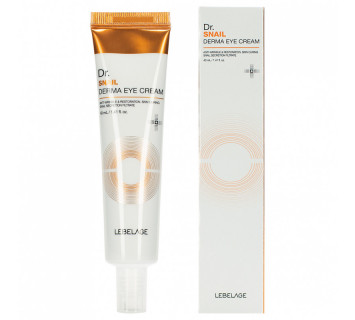 Крем для кожи вокруг глаз LEBELAGE с муцином улитки, Dr.SNAIL DERMA EYE CREAM, 40 мл