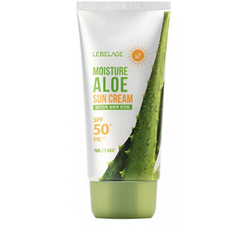 Крем для лица солнцезащитный Lebelage Moisture Aloe Sun Cream увлажняющий с экстрактом алоэ 70мл