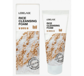 Пенка для умывания LEBELAGE с экстрактом риса, RICE CLEANSING FOAM, 100мл.