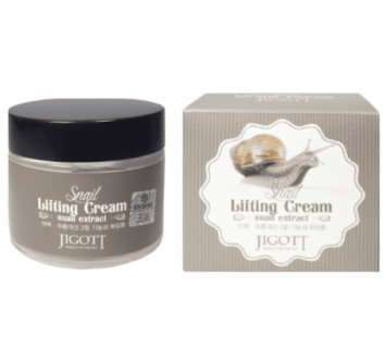 Крем для лица Jigott Snail Lifting Cream Подтягивающий с муцином улитки 70мл.