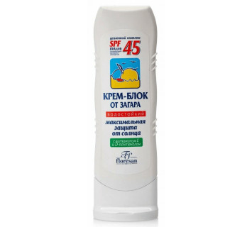 Крем-блок от загара Floresan Ф-113 водостойкоий SPF 45 125мл.