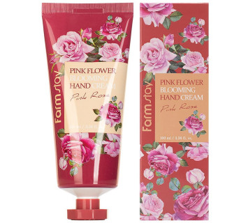 Крем для рук Farmstay Pink Flower Blooming Hand Cream Pink Rose розовая роза 100мл.