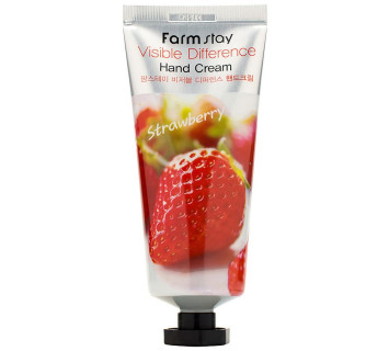 Крем для рук Farmstay с экстрактом клубники Visible Difference Hand Cream Strawberry 100мл.