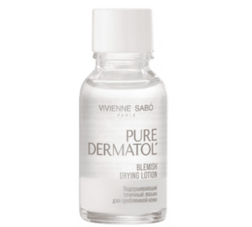 Подсушивающий точечный лосьон для проблемной кожи Vivienne Sabo Pure Dermatol' 15мл.