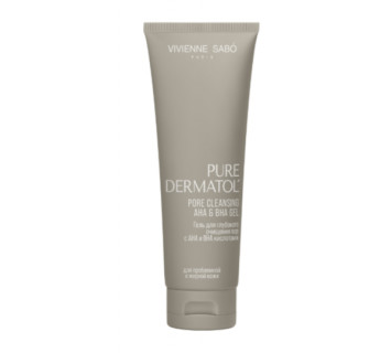 Гель для глубокого очищения пор Vivienne Sabo Pure Dermatol' с АНА и ВНА кислотами 120мл.