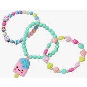 Набор детский «Выбражулька» 3 предмета: серьги, бусы, браслет, эскимо, цветной