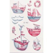 Татуировка на тело Корабли 12*7,5см.