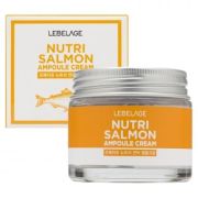 Крем для лица Lebelage Ампульный Ampule Cream Nutri Salmon питательный с маслом лосося 70мл.