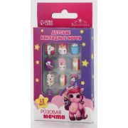 Ногти накладные детские Выбражулька «Розовая мечта» 12шт.