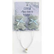 Заколка-мишка для волос «Самая милая девочка» 2шт. 5*4см.