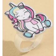 Кольцо детское с огоньком «Единорог» 3*3*3см.