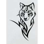 Татуировка на тело «Волк» 5,3*6,3см. 1252322