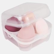 Набор спонжей для макияжа 4 шт: Капля - 1, Капля скош - 3, цвет розовый